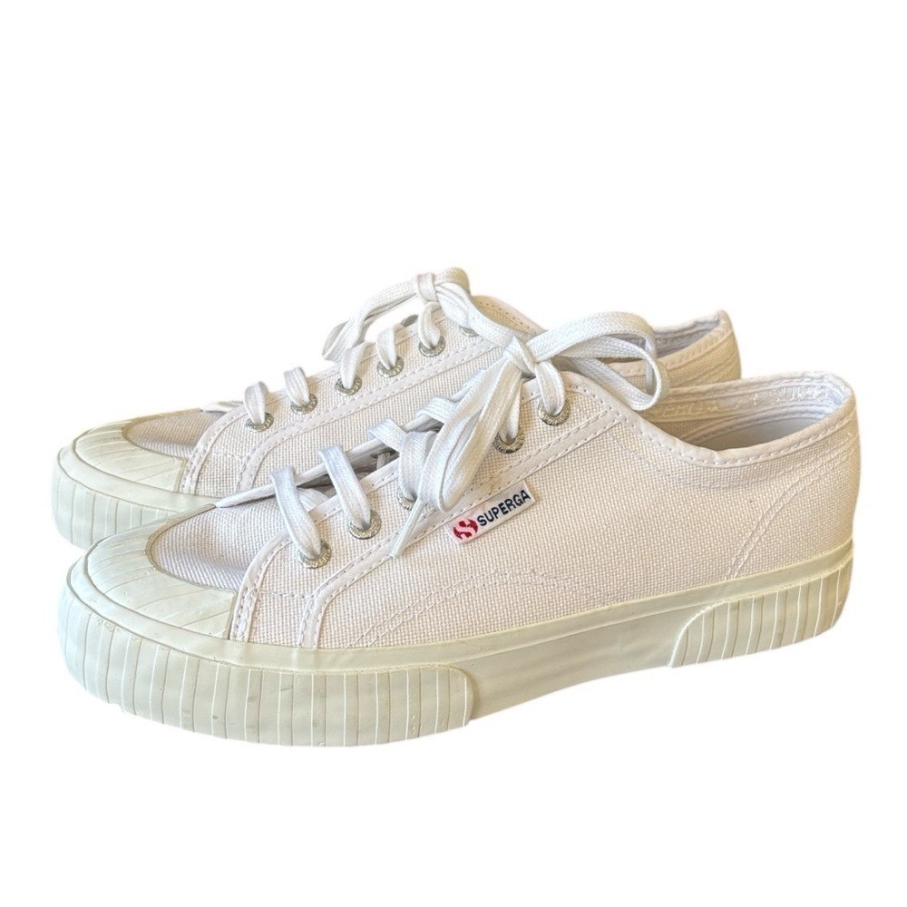 Superga White 2630 Stripe Classic Sneaker Size 9.5 EU 41‎ NWT